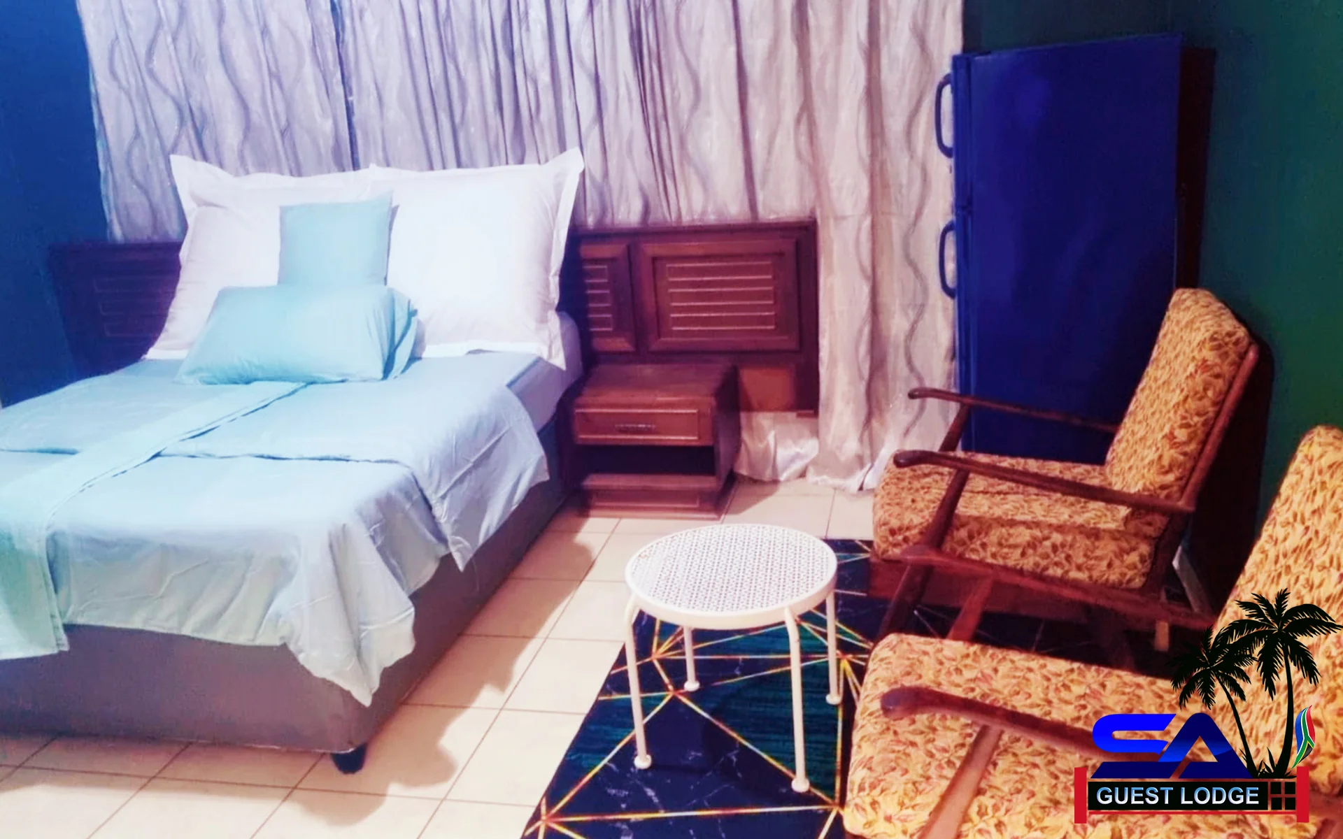 Spa relaxation area with candles